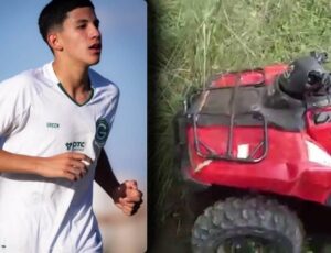 Jogador de 15 anos que era promessa no futebol morre em acidente de quadriciclo
