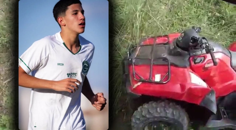 Jogador de 15 anos que era promessa no futebol morre em acidente de quadriciclo