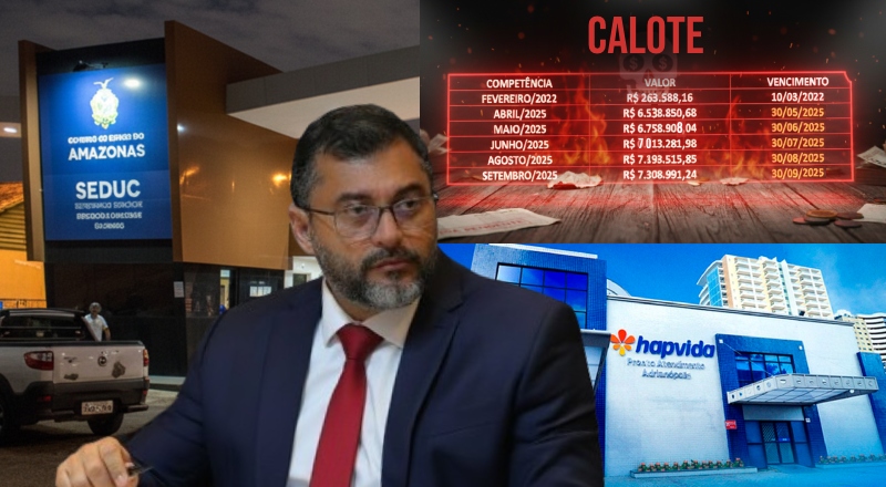 Wilson Lima dá calote de R$ 35 milhões na Hapvida e deixa mais de 40 mil professores sem plano de saúde no Amazonas