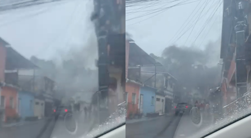 Incêndio de grandes proporções atinge casa no bairro Grande Vitória; veja vídeos