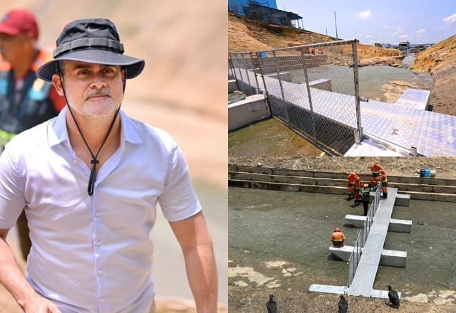 Prefeito David Almeida instala a maior ecobarreira de Manaus no igarapé do Educandos