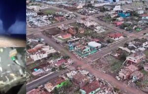 Vídeo mostra momento da chegada de tornado que destruiu 80% de cidade no Paraná; veja