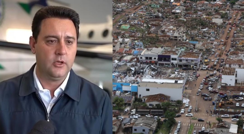 Governador do Paraná decreta estado de calamidade pública após cidade ser destruída por tornado