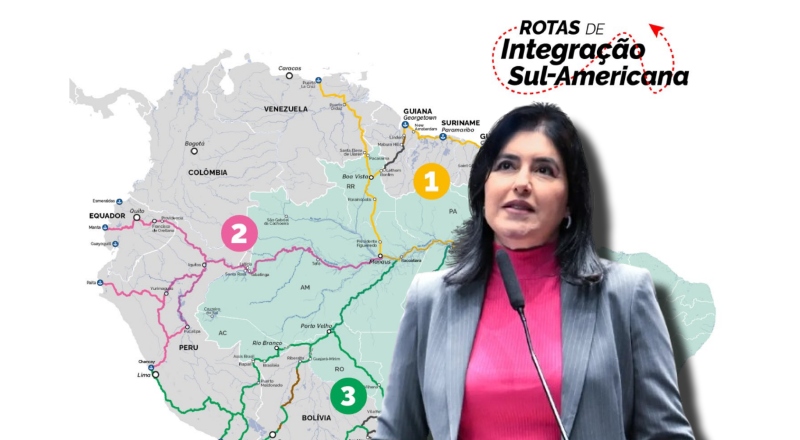 Rota fluvial que conecta o Amazonas a três países será finalizada neste mês, afirma Simone Tebet