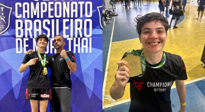 Primeira luta, primeiro ouro: atleta amazonense faz história ao vencer campeonato nacional de Muay Thai