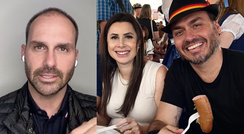 Eduardo Bolsonaro diz que recuo de Carlos em SC seria “derrota do ex-presidente”