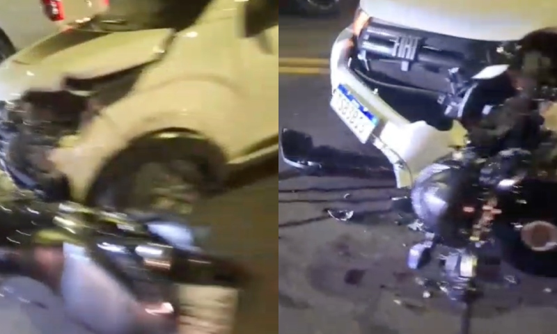 Urgente: motoqueiro fica gravemente ferido durante acidente em Manaus; veja vídeo