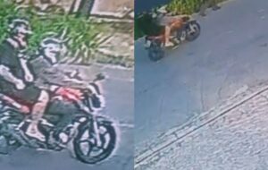 Assaltantes usam moto para aterrorizar moradores no Parque das Laranjeiras; veja vídeo