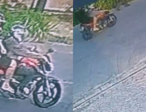 Assaltantes usam moto para aterrorizar moradores no Parque das Laranjeiras; veja vídeo