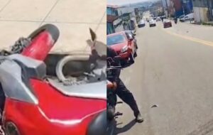 "Acidente feio de moto": homem quase perde a perna no Conjunto Ajuricaba, em Manaus; veja vídeo