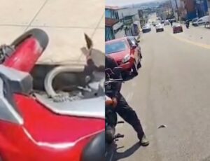 "Acidente feio de moto": homem quase perde a perna no Conjunto Ajuricaba, em Manaus; veja vídeo