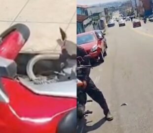 "Acidente feio de moto": homem quase perde a perna no Conjunto Ajuricaba, em Manaus; veja vídeo