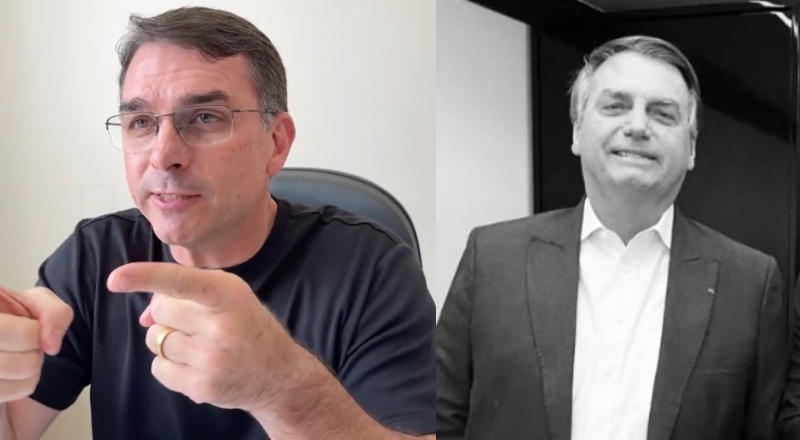 ‘Se meu pai morrer lá dentro, vocês já sabem de quem é a culpa’, diz Flávio Bolsonaro; veja vídeo