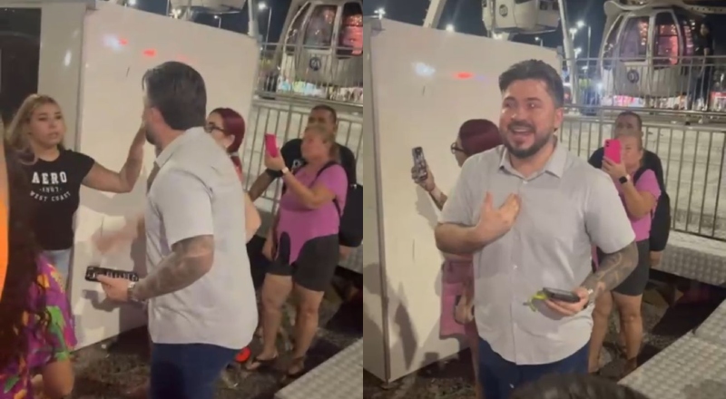 “Para de contar mentira!”: população se revolta contra vereador Amauri Gomes após sabotagem na roda-gigante; veja vídeo
