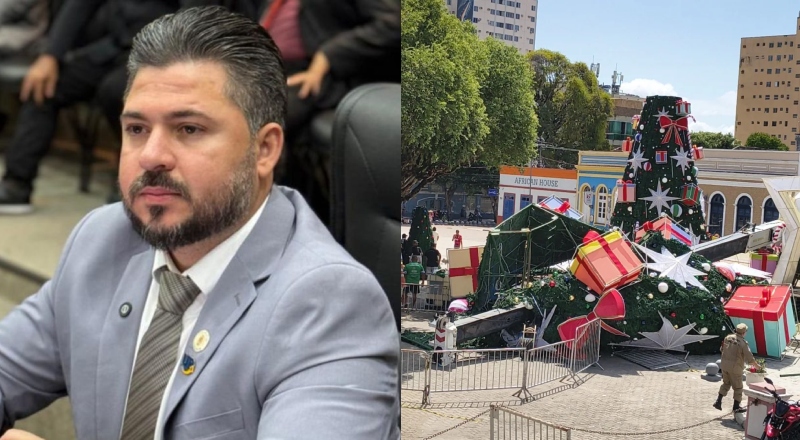 Amauri Gomes se cala diante de tragédia no Largo que matou trabalhador em obra do Governo do Amazonas