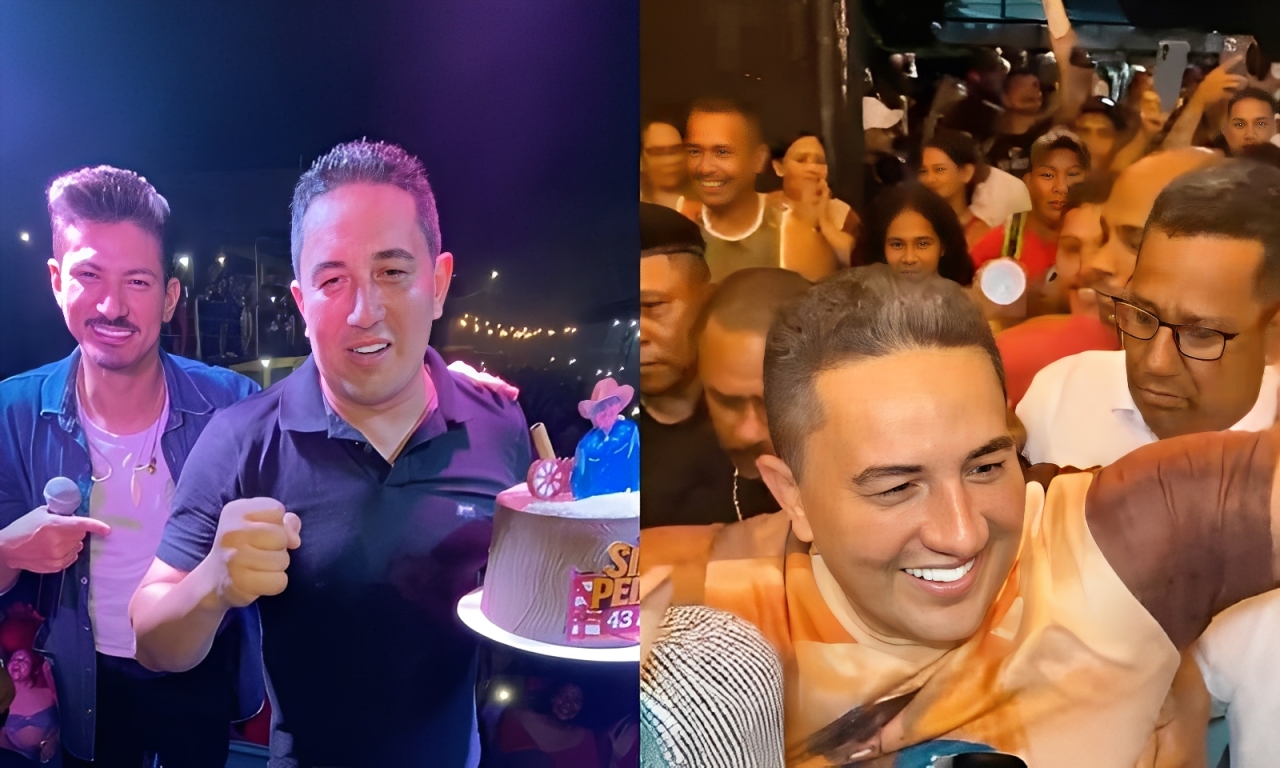 Simão Peixoto reúne 10 mil pessoas durante comemoração de seus 43 anos, em Borba; veja vídeo