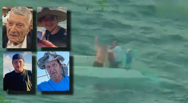 Quatro homens são resgatados após ficarem mais de 20 horas à deriva na Flórida; veja vídeo