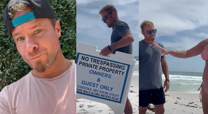 Brian Littrell, do Backstreet Boys, processa mulher por invadir sua praia particular na Flórida
