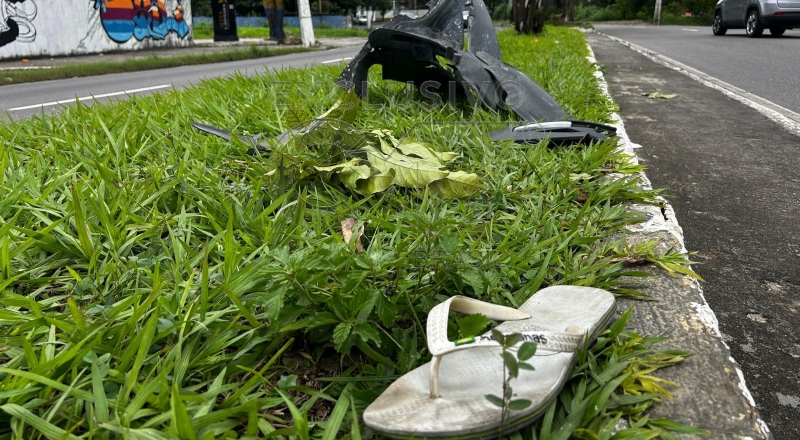 Motoqueiro de aplicativo morre após atropelar catador de latinha no V8 em Manaus