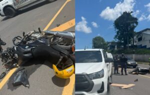 Motociclista sofre grave acidente no bairro Flores após motorista de Hilux fazer retorno proibido; veja vídeo