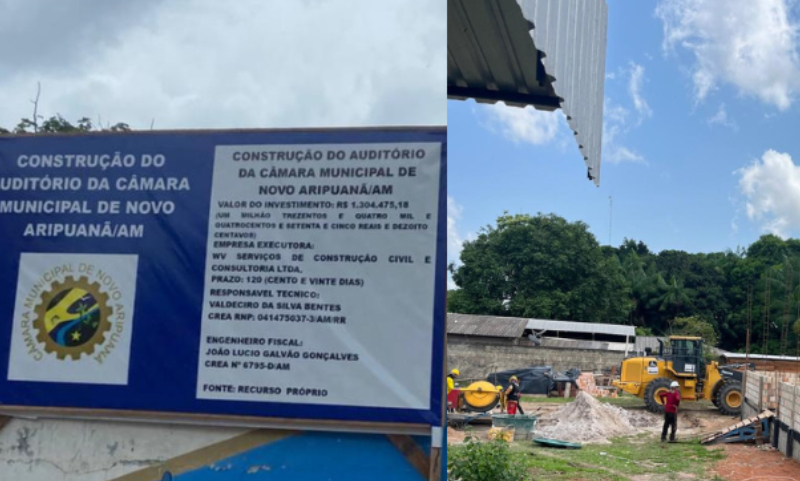 Pagamento antecipado e uso de tratores públicos: obra de R$ 1,3 milhão vira alvo de denúncia em Novo Aripuanã