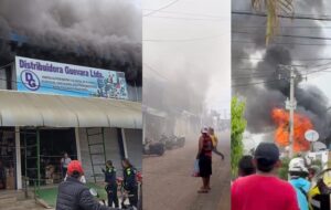 Distribuidora pega fogo na Colômbia enquanto amazonenses de Tabatinga faziam compras; veja vídeo