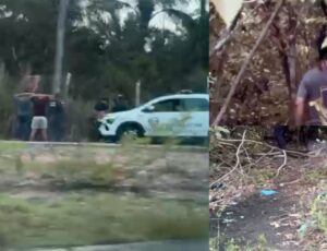 PMs vão investigar corpo desovado e descobrem grupo de “brotheragem” em matagal do Distrito Industrial; veja vídeo