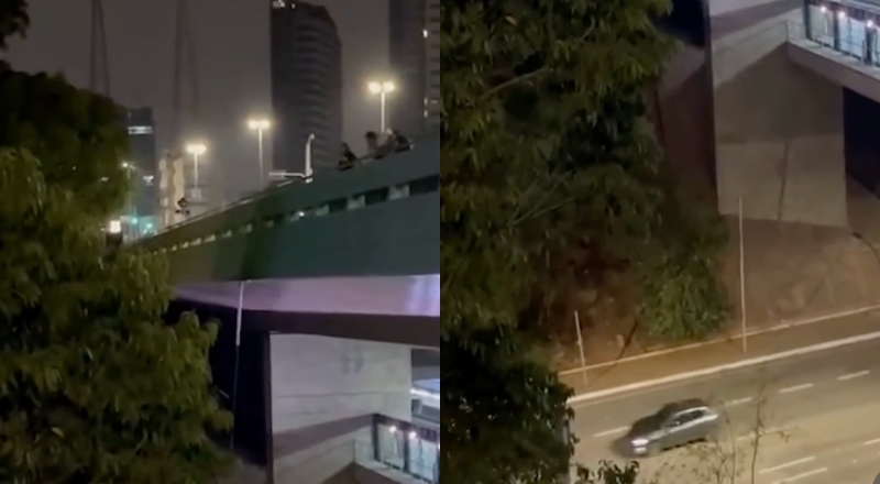 Mulher bate a cabeça em salto irregular de Bungee Jump em viaduto de SP; veja vídeo