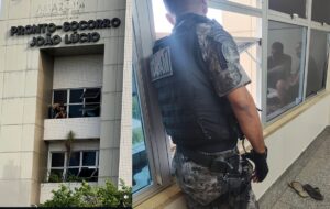 Pânico: casal surta e vai parar na janela do Hospital João Lúcio, em Manaus; veja vídeo