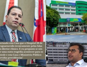 Wilker Barreto detona abandono do Hemoam e falta de especialistas nos hospitais do Estado do AM na gestão Wilson Lima; veja vídeo