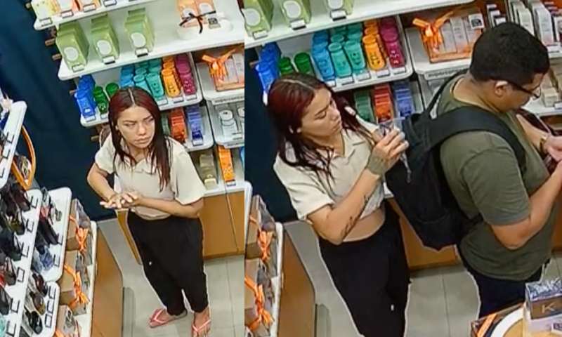 ‘Casal Catinga’ é flagrado roubando perfumes em loja de Manaus: “Eles garantiram o presente de Natal”; veja vídeo