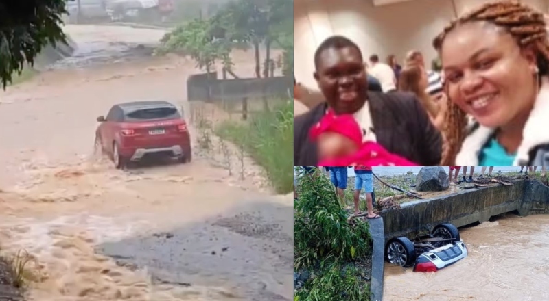 Casal e bebê morrem após carro ser arrastado por enxurrada em SC; veja vídeo