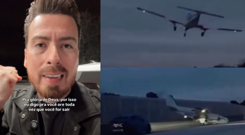 Livramento: pastor brasileiro escapa de ser atingido por avião que fazia pouso de emergência em rodovia na Flórida; veja vídeo