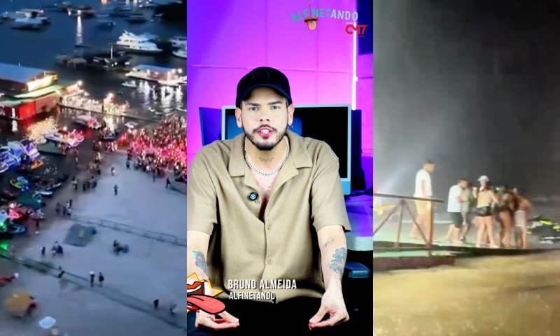 Temporal faz galera correr de flutuante em Manaus