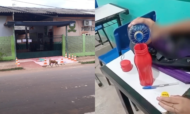 Alunas são flagradas bebendo corote dentro de escola em Itacoatiara; veja vídeo