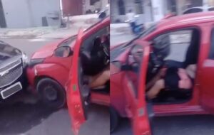 Motorista vira "belo adormecido" após causar acidente no bairro Betânia; veja vídeo