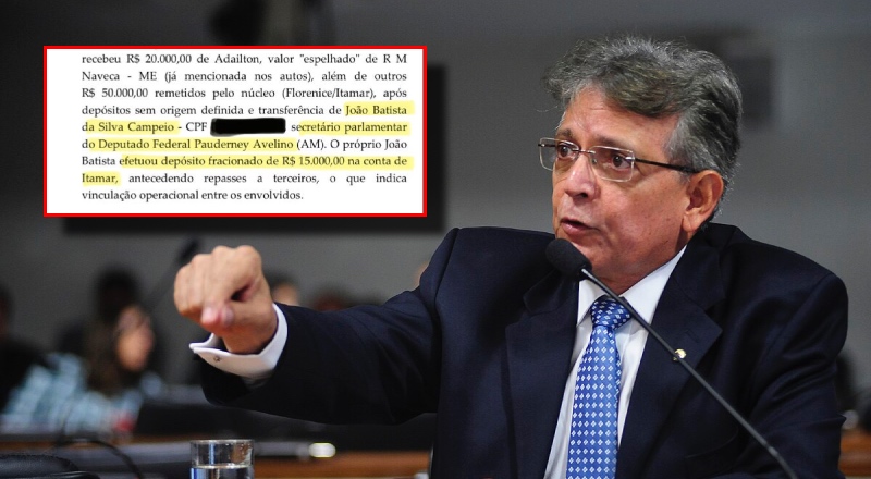 STF cita assessor do deputado Pauderney Avelino em investigação sobre uso da cota parlamentar