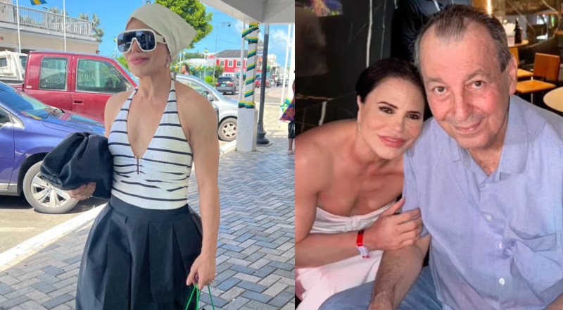 Nejmi Aziz volta a postar nas redes sociais com look icônico nas Bahamas