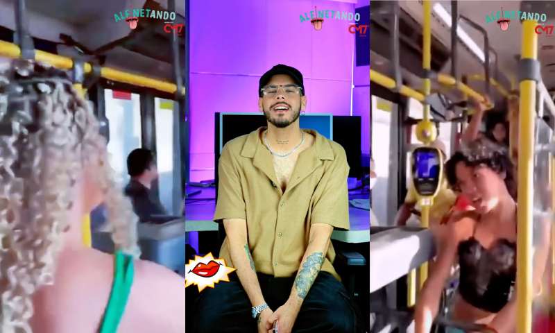 Vulgo ‘Loirona’ perde a paciência e parte pra cima de rival dentro de ônibus
