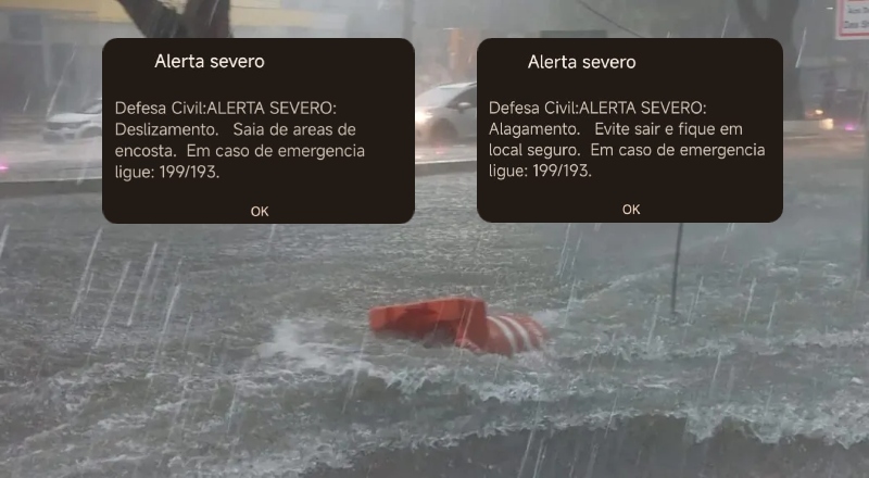 Chuva forte: Defesa Civil emite alerta de deslizamento e alagamento em Manaus