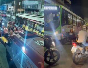 Piloto de moto tem perna estraçalhada por ônibus no bairro Lírio do Vale; veja vídeo