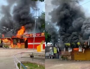 Incêndio destrói lanchonete no bairro Educandos; veja vídeo