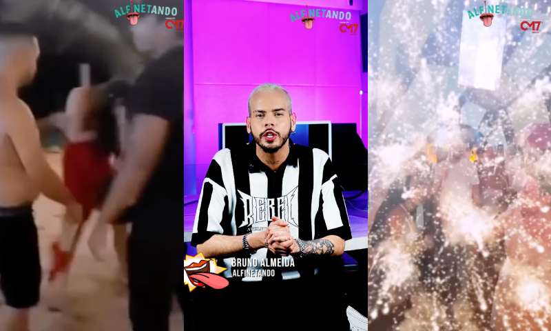 Boazudas rolam na areia em Manaus