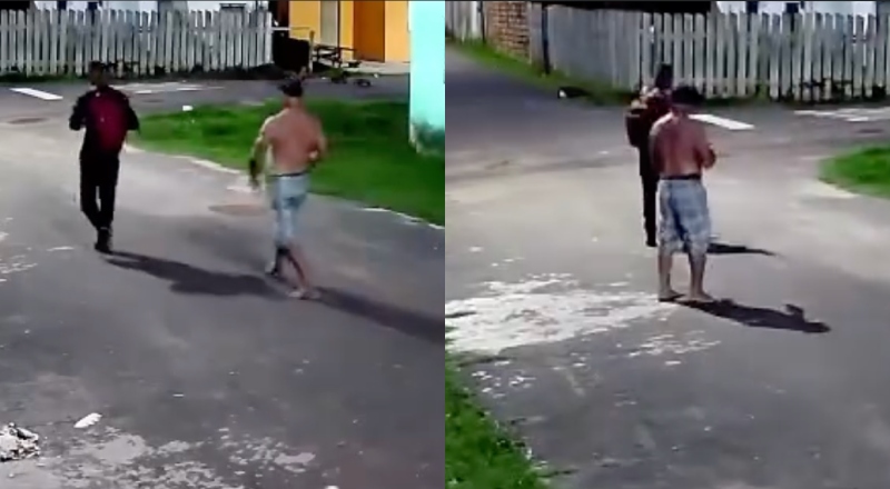 Padrasto armado agride e ameaça matar trabalhador por ciúmes das enteadas em Itacoatiara; veja vídeo