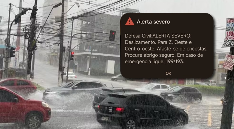 Alerta severo: Defesa Civil aponta risco de deslizamentos em Manaus