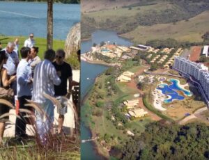 Vídeo mostra chegada de André Esteves e Luiz Pastore para reunião com ministro Dias Toffoli no Tayayá Resort