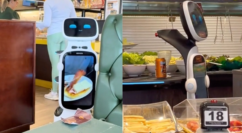 Robô ‘Fredy’ vira atração e agiliza atendimento em padaria; veja vídeo