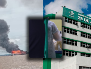 Jovem é transferido para o HPS 28 de Agosto após ter 90% do corpo queimado em explosão de barco; veja vídeo