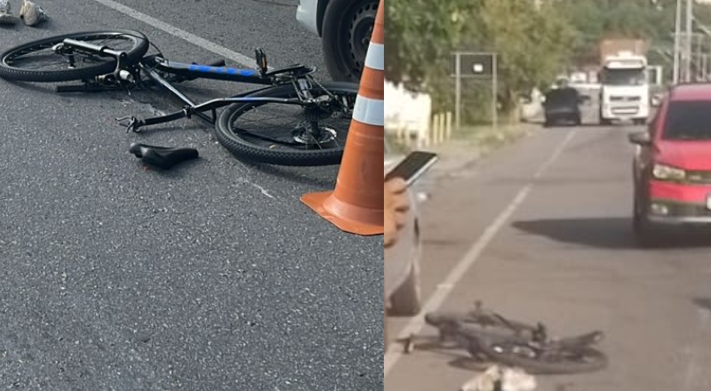 Urgente: ciclista morre atropelado no Distrito Industrial; veja vídeo