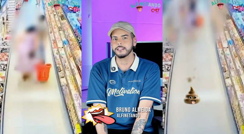 Mulher é filmada por câmeras de segurança fazendo o número dois em supermercado!